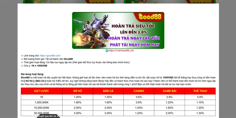 Good88 oba🎖️ Link Trang Chủ Good88.COM Uy Tín 18 Good88 hoàn tối đa 3% doanh thu cược mỗi ngày